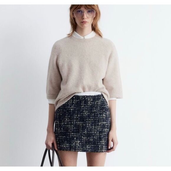 & Other Stories ALPACA BLEND KNITTED TOP size medium M Oatmeal Cream - Picture 1 of 12